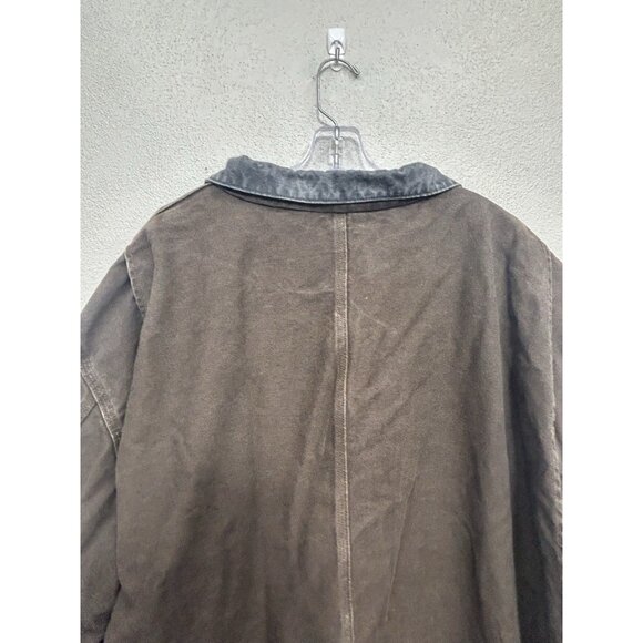 Carhartt C61 DKB Sherpa-Lined Work Coat Jacket Men’s 4XL Dark Brown Duck Chore - Picture 4 of 15